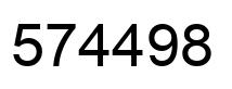 Number 574498 black image