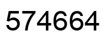 Number 574664 black image