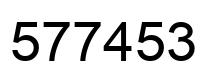 Number 577453 black image