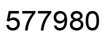 Número 577980 imagen negro