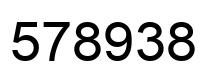 Number 578938 black image
