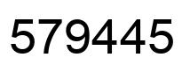 Número 579445 imagen negro