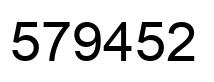 Número 579452 imagen negro