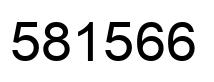 Number 581566 black image
