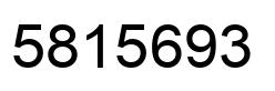 Number 5815693 black image