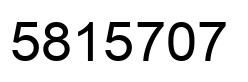 Number 5815707 black image