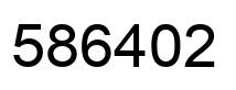 Number 586402 black image