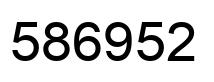 Number 586952 black image