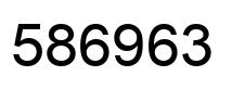 Number 586963 black image