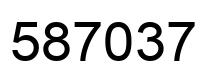 Number 587037 black image