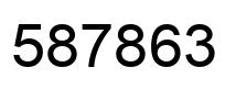Number 587863 black image