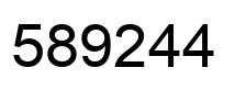 Number 589244 black image