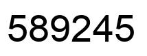Number 589245 black image