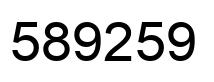 Number 589259 black image