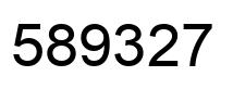 Number 589327 black image