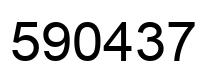 Number 590437 black image