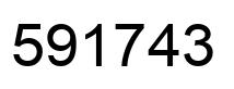 Number 591743 black image