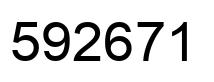 Number 592671 black image