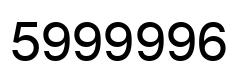Número 5999996 imagen negro