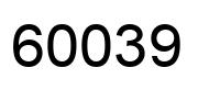 Number 60039 black image