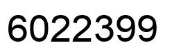 Number 6022399 black image