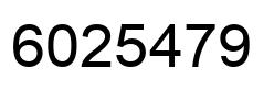 Number 6025479 black image