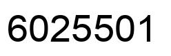 Number 6025501 black image