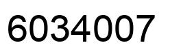 Number 6034007 black image