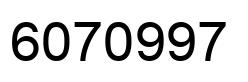 Number 6070997 black image
