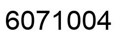 Number 6071004 black image