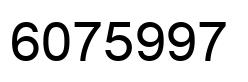 Number 6075997 black image