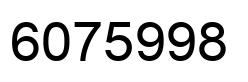 Número 6075998 imagen negro