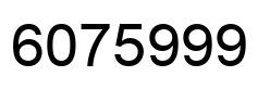 Número 6075999 imagen negro