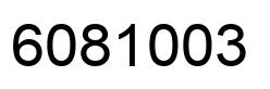 Number 6081003 black image