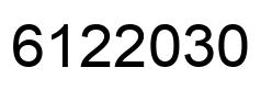Number 6122030 black image