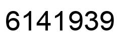 Número 6141939 imagen negro