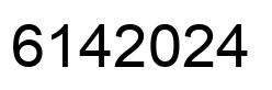 Number 6142024 black image