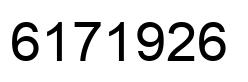 Number 6171926 black image