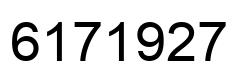 Number 6171927 black image