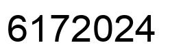 Number 6172024 black image