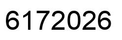 Number 6172026 black image