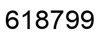 Number 618799 black image