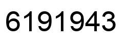 Number 6191943 black image
