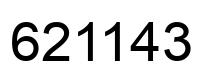 Number 621143 black image