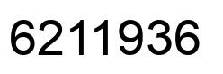 Number 6211936 black image