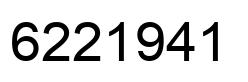 Number 6221941 black image