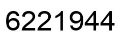Number 6221944 black image