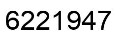 Number 6221947 black image