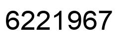 Number 6221967 black image