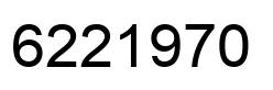 Number 6221970 black image